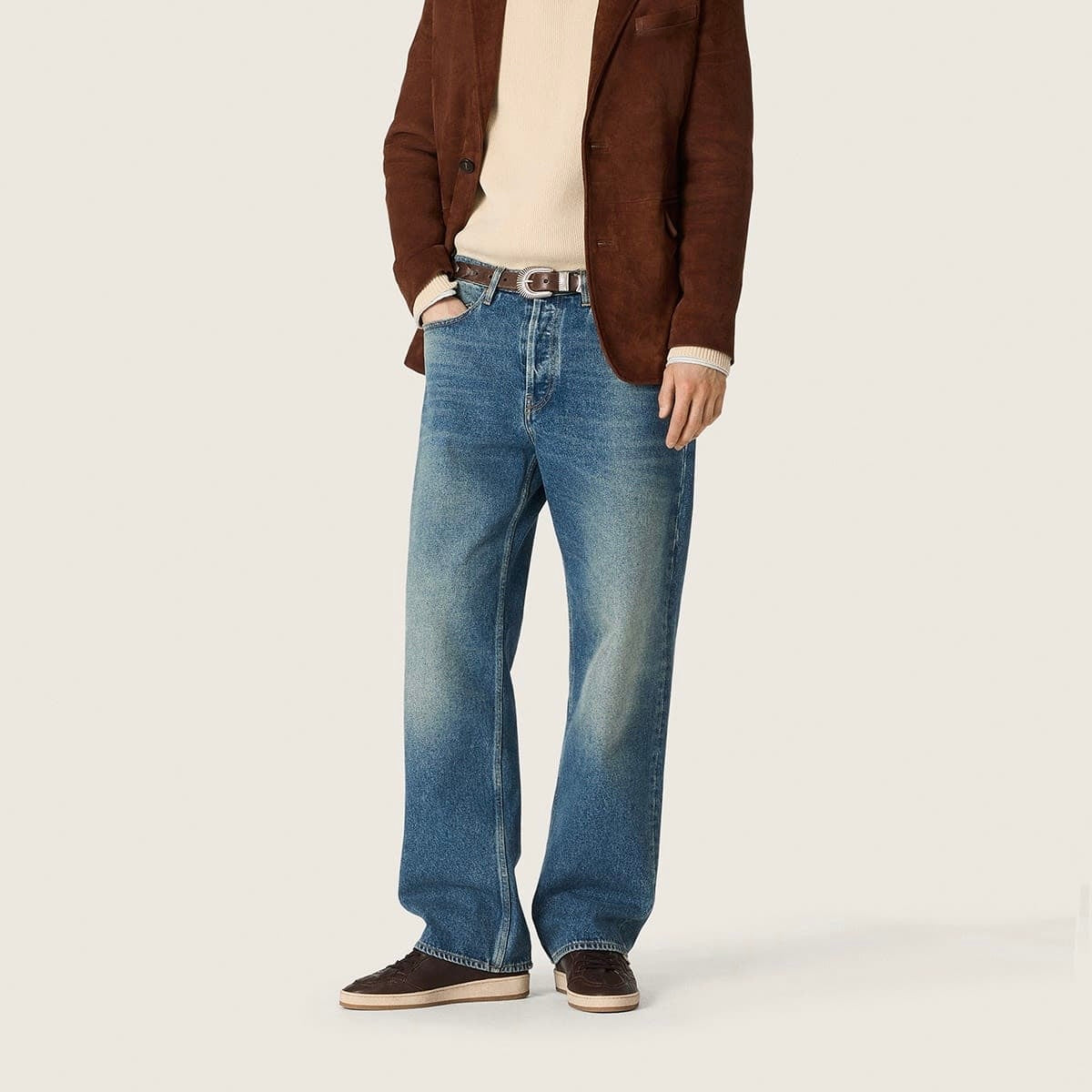 Golden Goose Ball Star in dark brown leather with tone-on-tone leather star(Men)