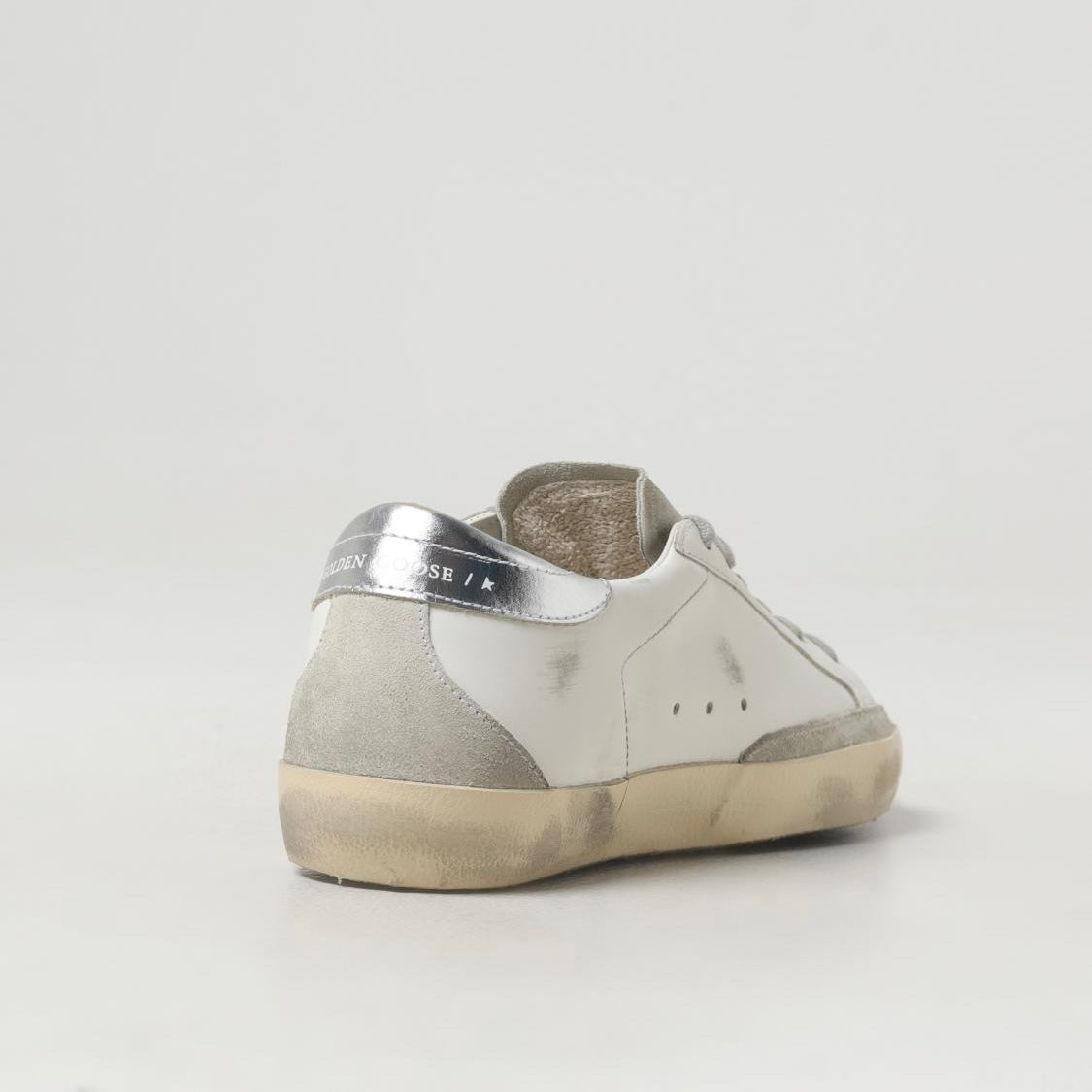 Golden Goose Super-Star with pink star and silver heel tab(Women's)