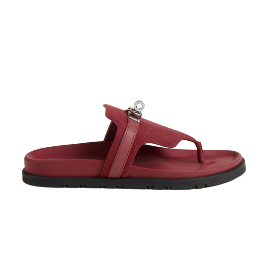 Hermès Empire sandal 'Rose / Lie De Vin'