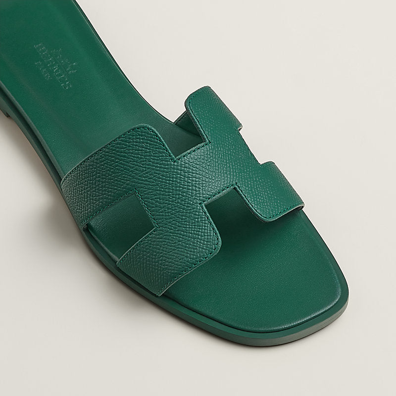Hermès Oran sandal 'Vert Oyat'