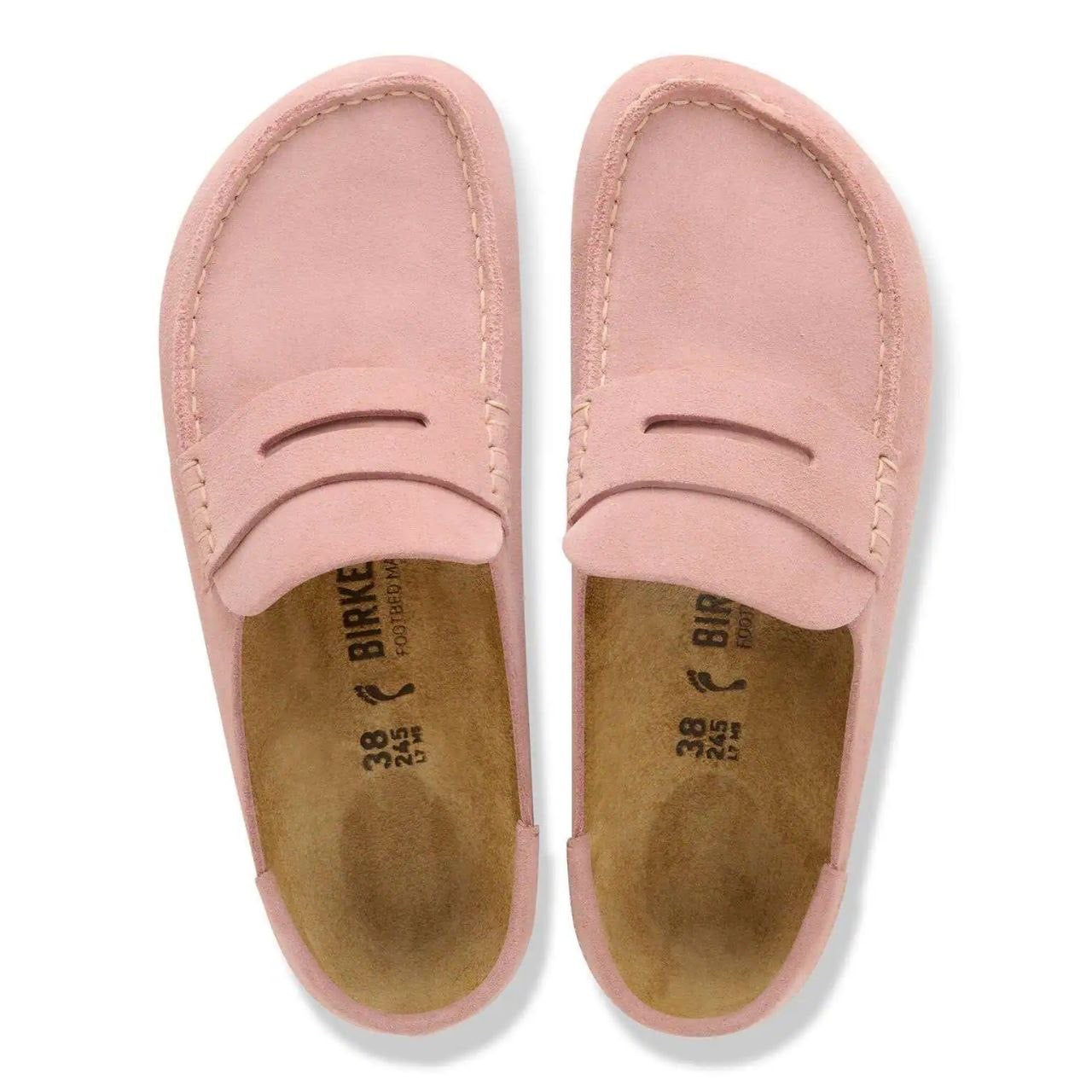 Birkenstock Naples Wrapped Suede Leather in Color Pink