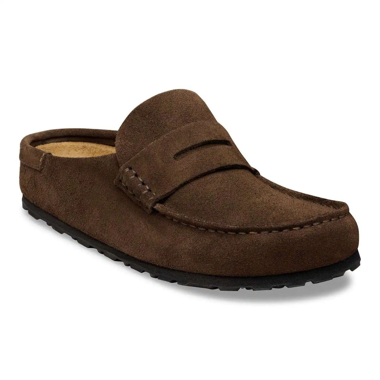 Birkenstock Naples Wrapped Suede Leather in Color Brown