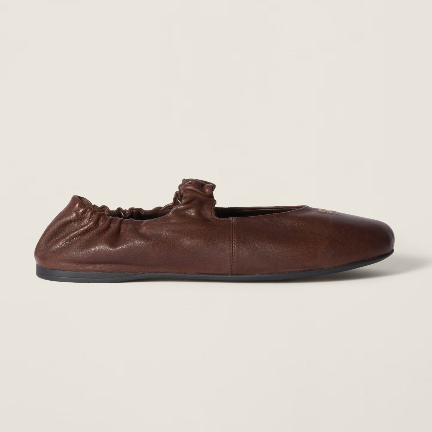 Miu Miu Ruches nappa leather ballerinas