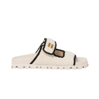 Miu Miu - Crochet Knit Ivory / Black Sandals