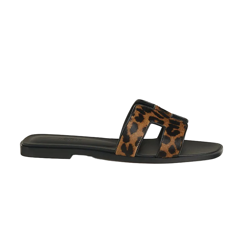Hermès Oran sandal 'Gold / Noir'