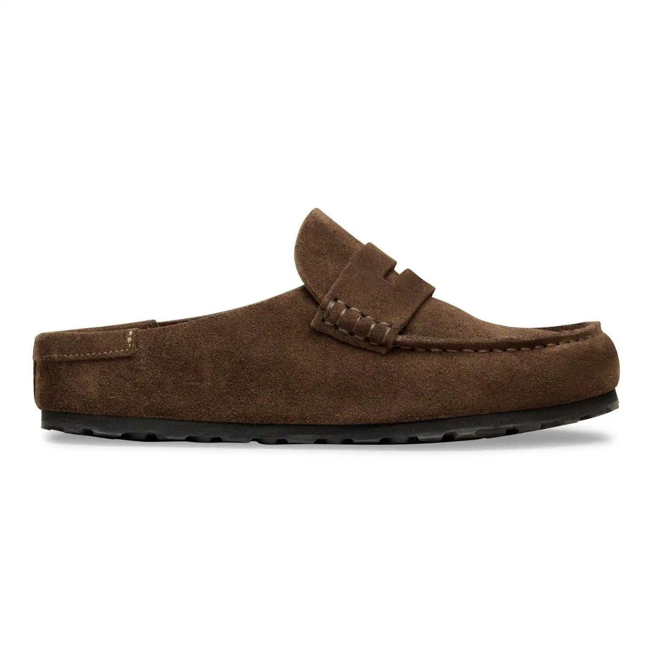 Birkenstock Naples Wrapped Suede Leather in Color Brown