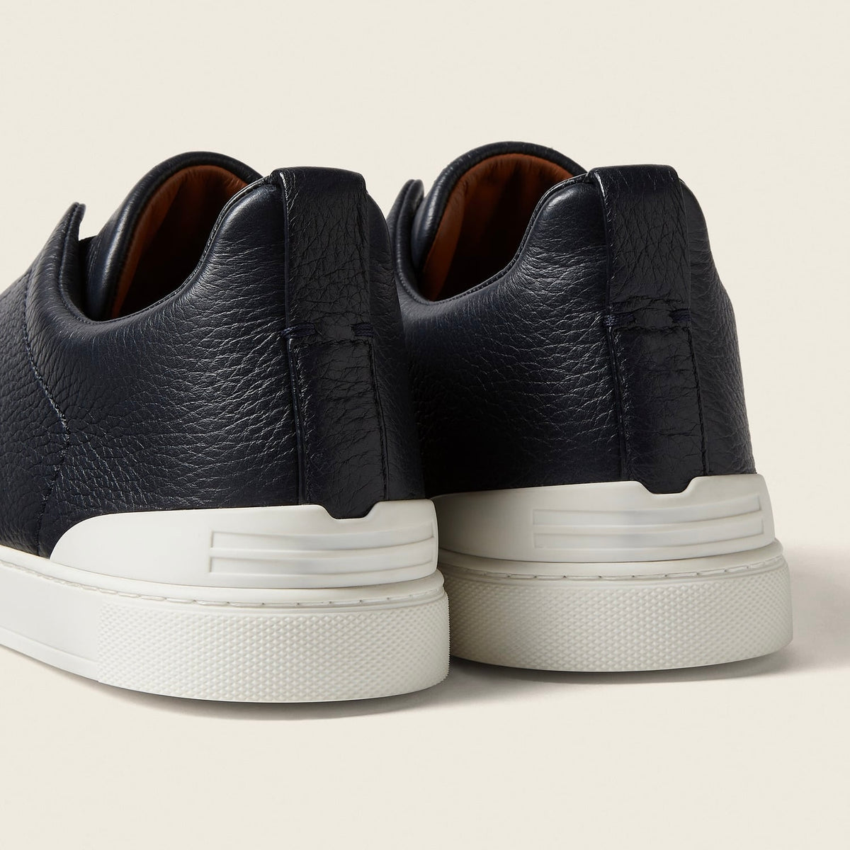 Zegna TRIPLE STITCH™M GENUINE
LEATHER SNEAKERS IN BLACK