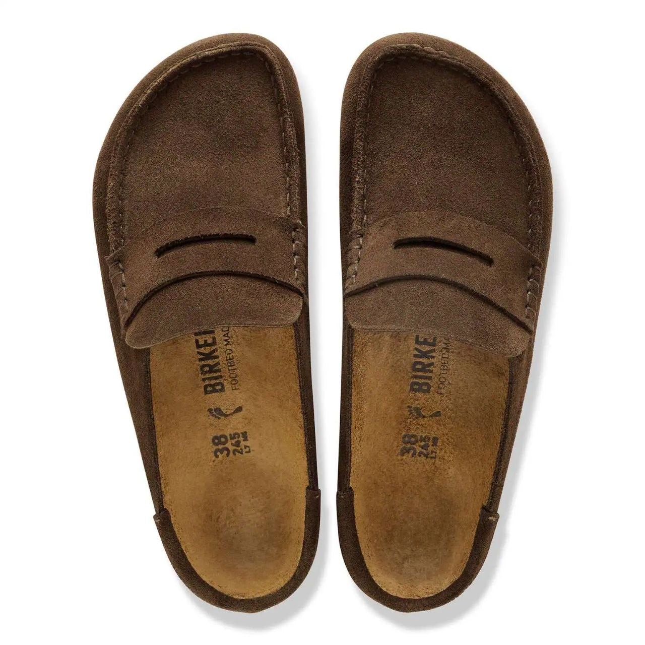 Birkenstock Naples Wrapped Suede Leather in Color Brown