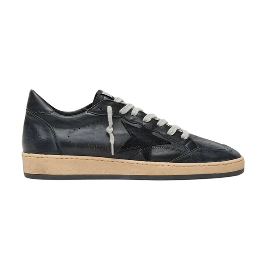 Golden Goose Ball Star in black nappa with suede star and nappa heel tab(Men)
