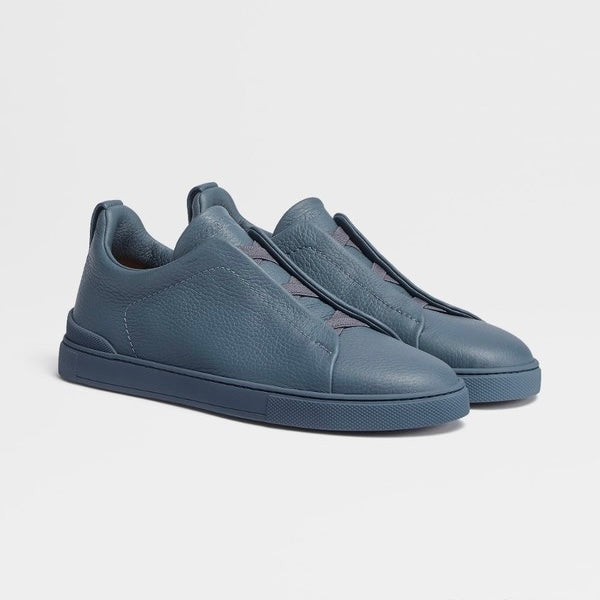 ZEGNA Triple Stitch SECONDSKIN Leather Sneakers