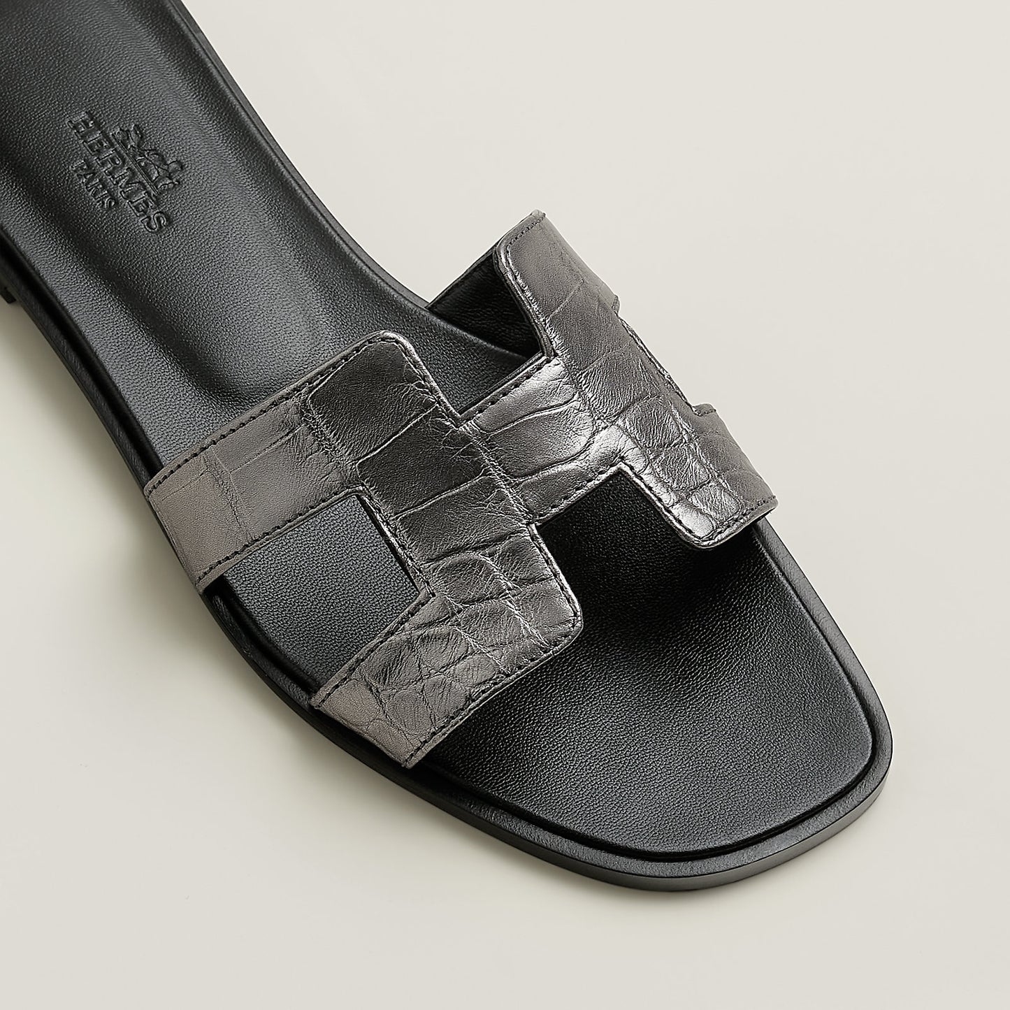Hermès Oran sandal 'Gris Argenté'