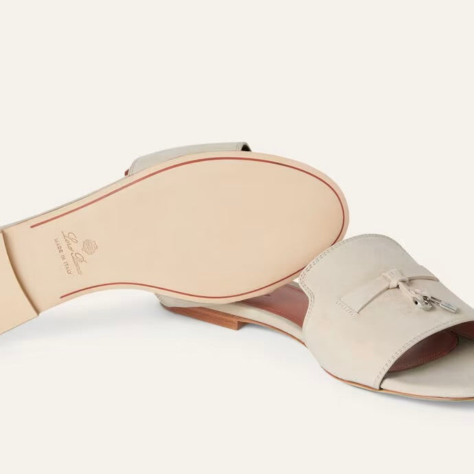 Loro Piana Summer Charms Sandal Pearl Powder (A760)