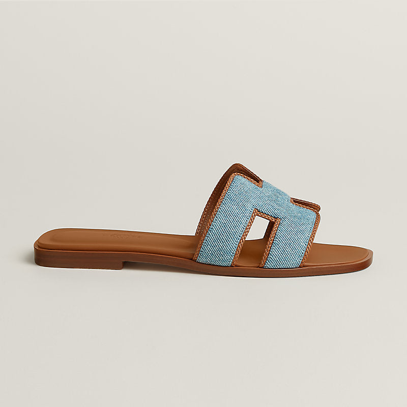 Hermès Oran sandal 'Bleu Clair / Naturel'