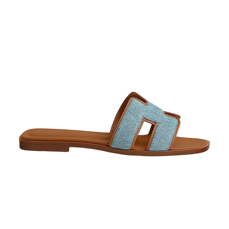 Hermès Oran sandal 'Bleu Clair / Naturel'