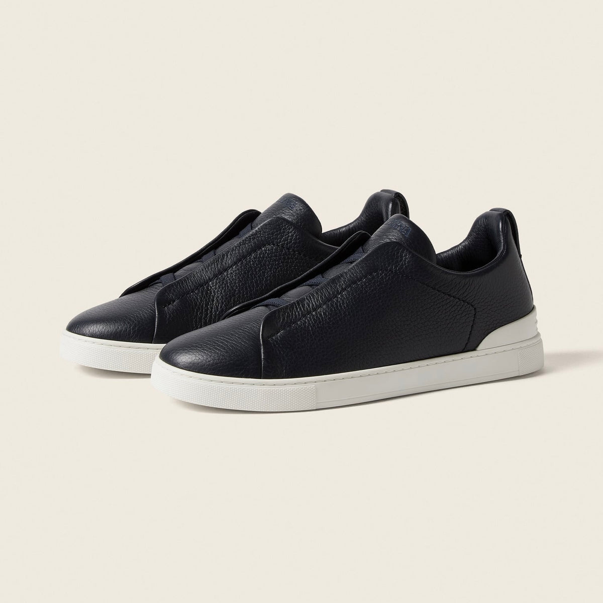 Zegna TRIPLE STITCH™M GENUINE
LEATHER SNEAKERS IN BLACK