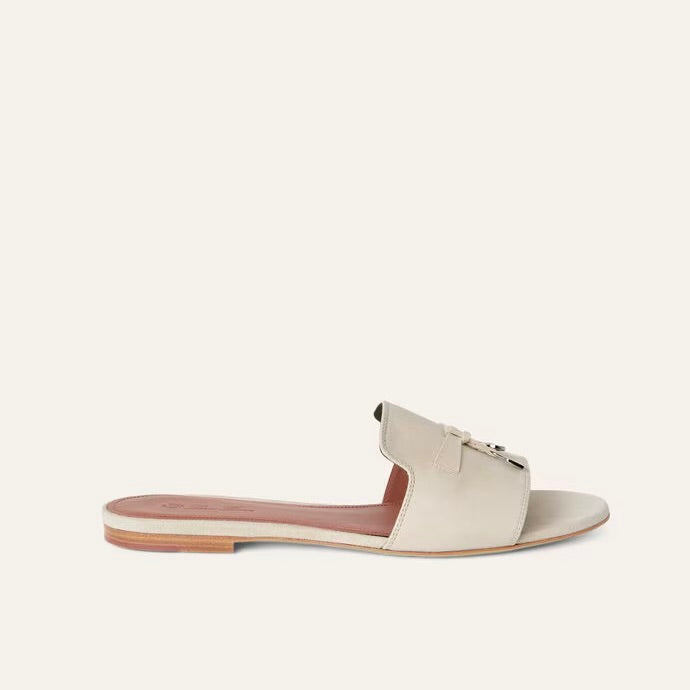 Loro Piana Summer Charms Sandal Pearl Powder (A760)