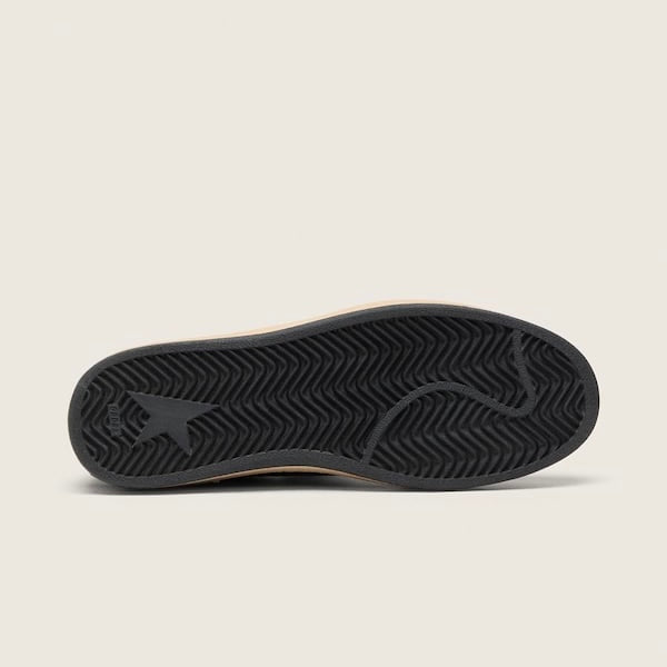 Golden Goose Ball Star in black nappa with black glitter star and suede heel tab(women)