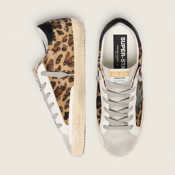Golden Goose Super-Star in leopard print leather (Women's)