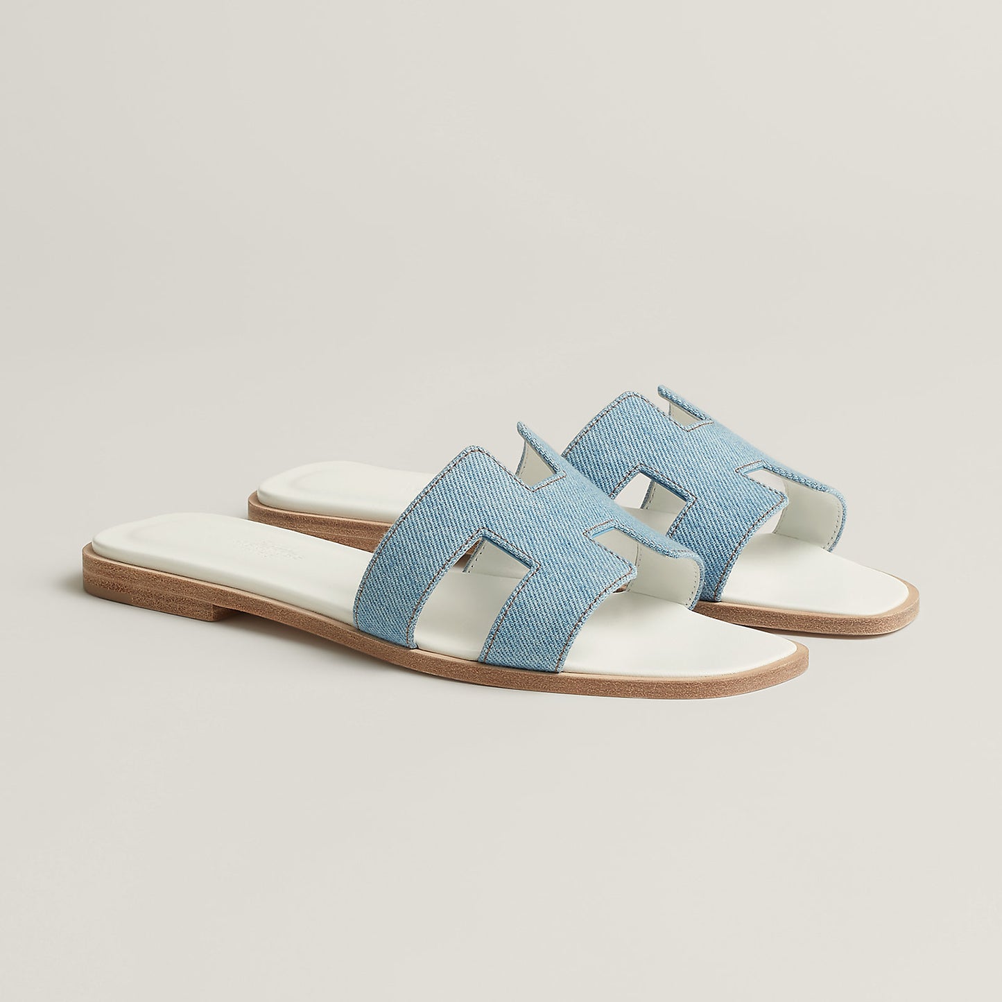 Hermès Oran sandal 'bleu clair'