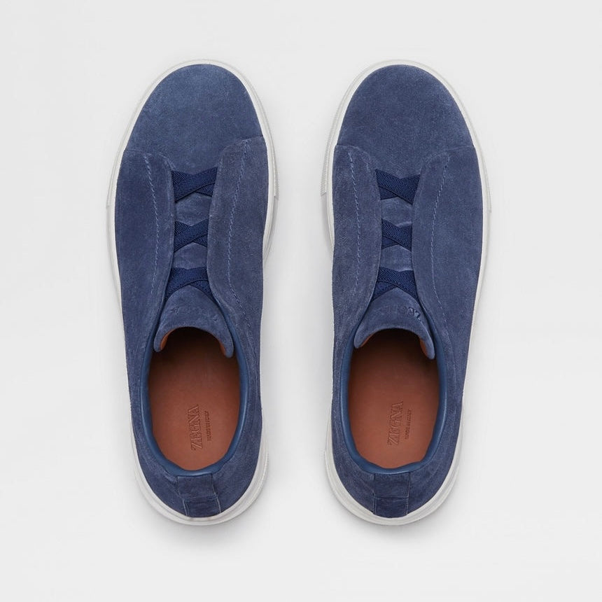 ZEGNA UTILITY BLUE SUEDE TRIPLE STITCH™ SNEAKERS