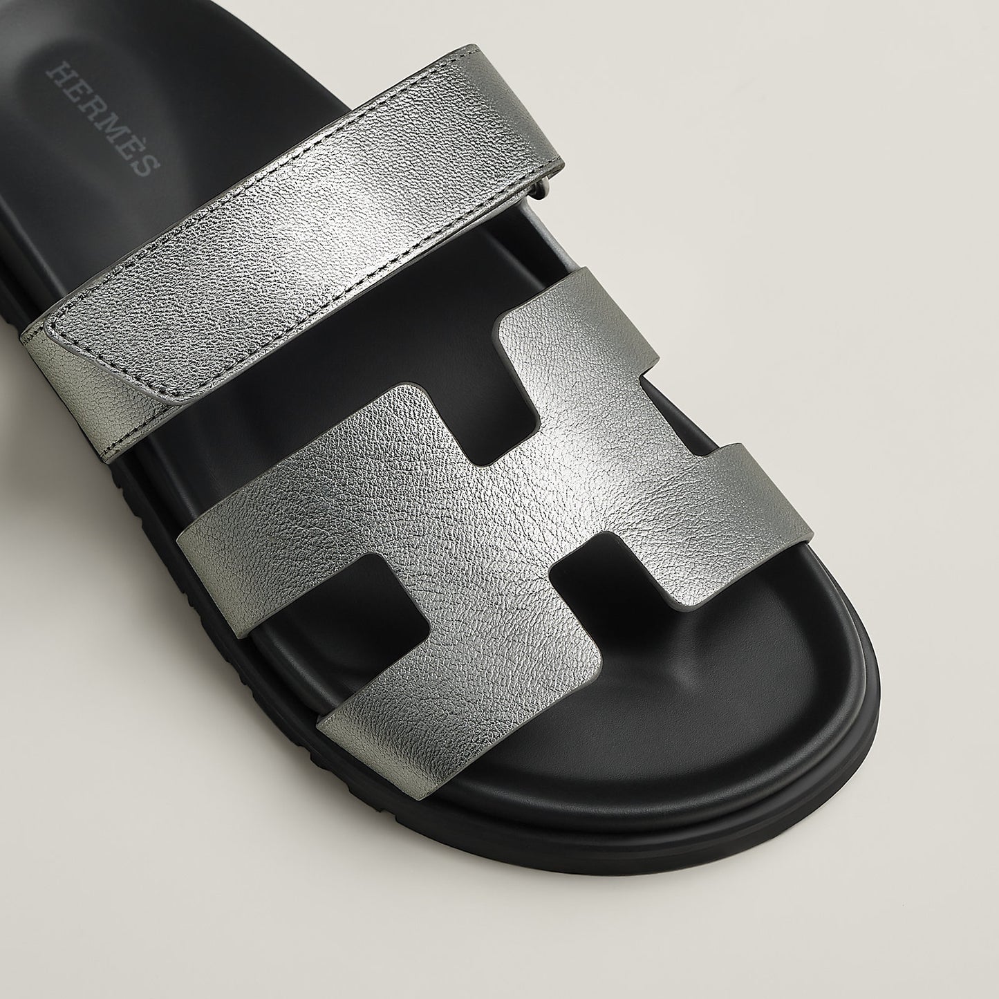 Hermès Chypre Sandals 'Gris Argenté'