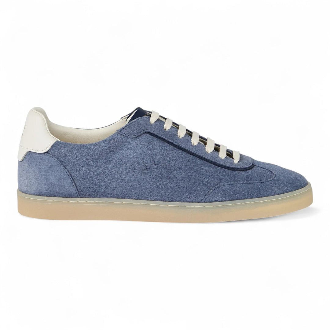 BRUNELLO CUCINELLI MEN'S SUEDE T-TOE LOW-TOP SNEAKERS