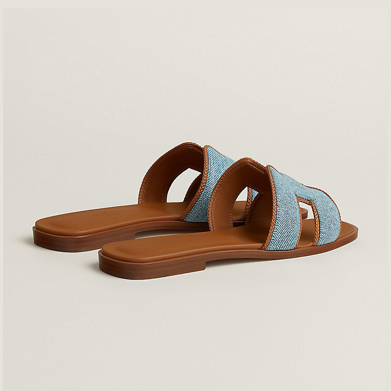 Hermès Oran sandal 'Bleu Clair / Naturel'
