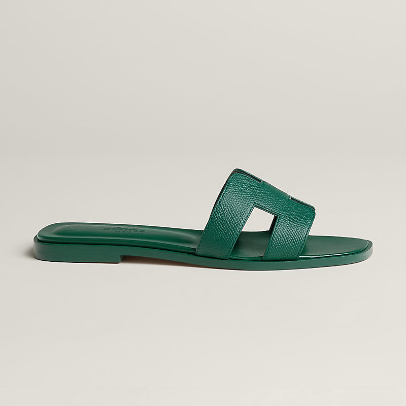 Hermès Oran sandal 'Vert Oyat'