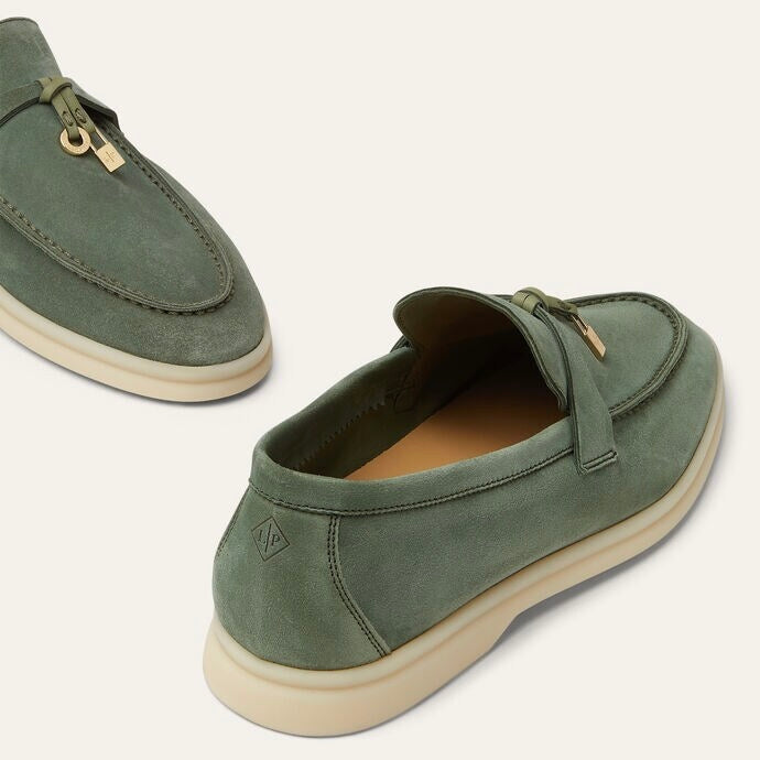 Summer Charms Walk Loafer Suede Green Lagoon (518W)
