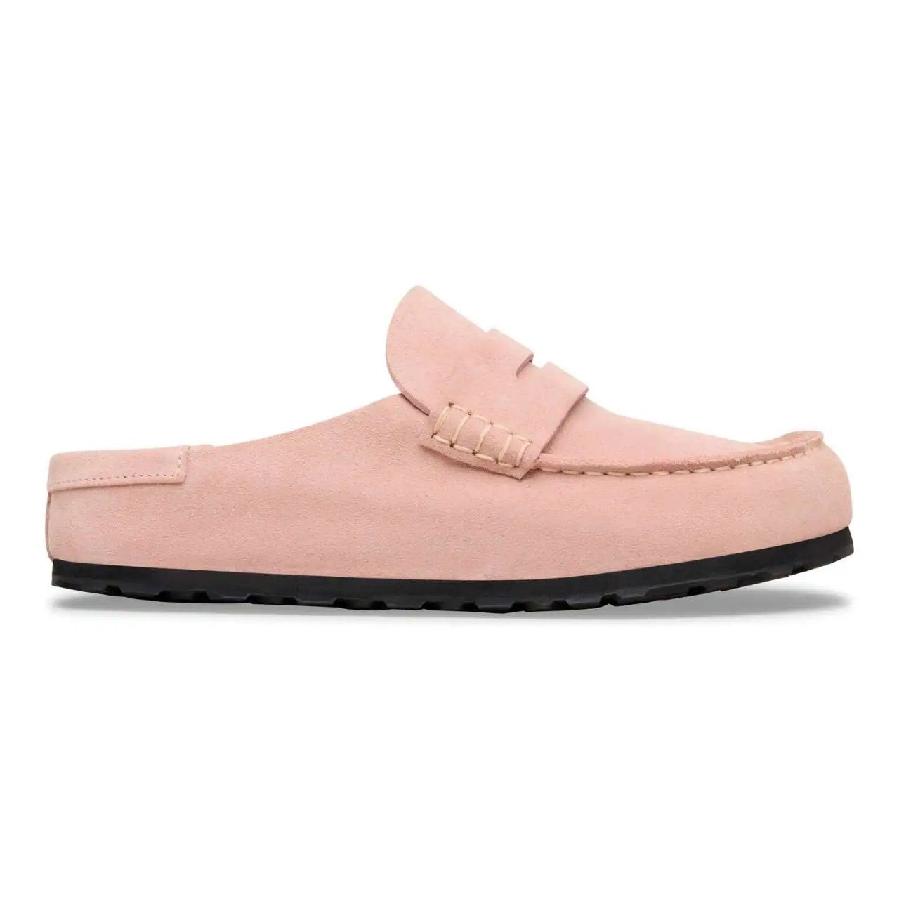 Birkenstock Naples Wrapped Suede Leather in Color Pink