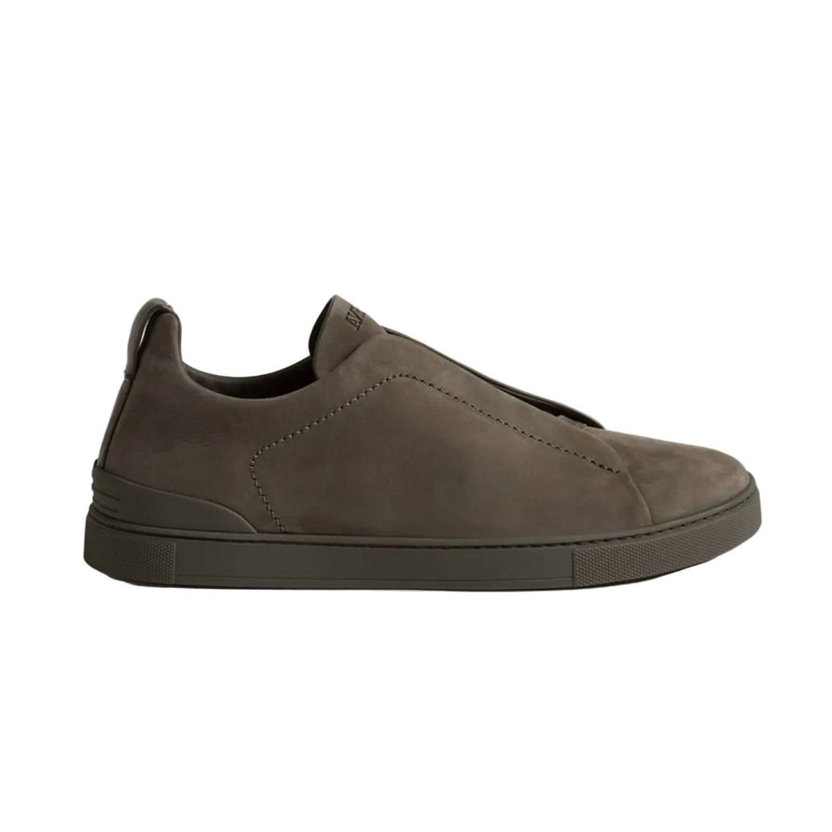 Zegna DARK TAUPE TRIPLE STITCH™ SECONDSKIN SNEAKERS