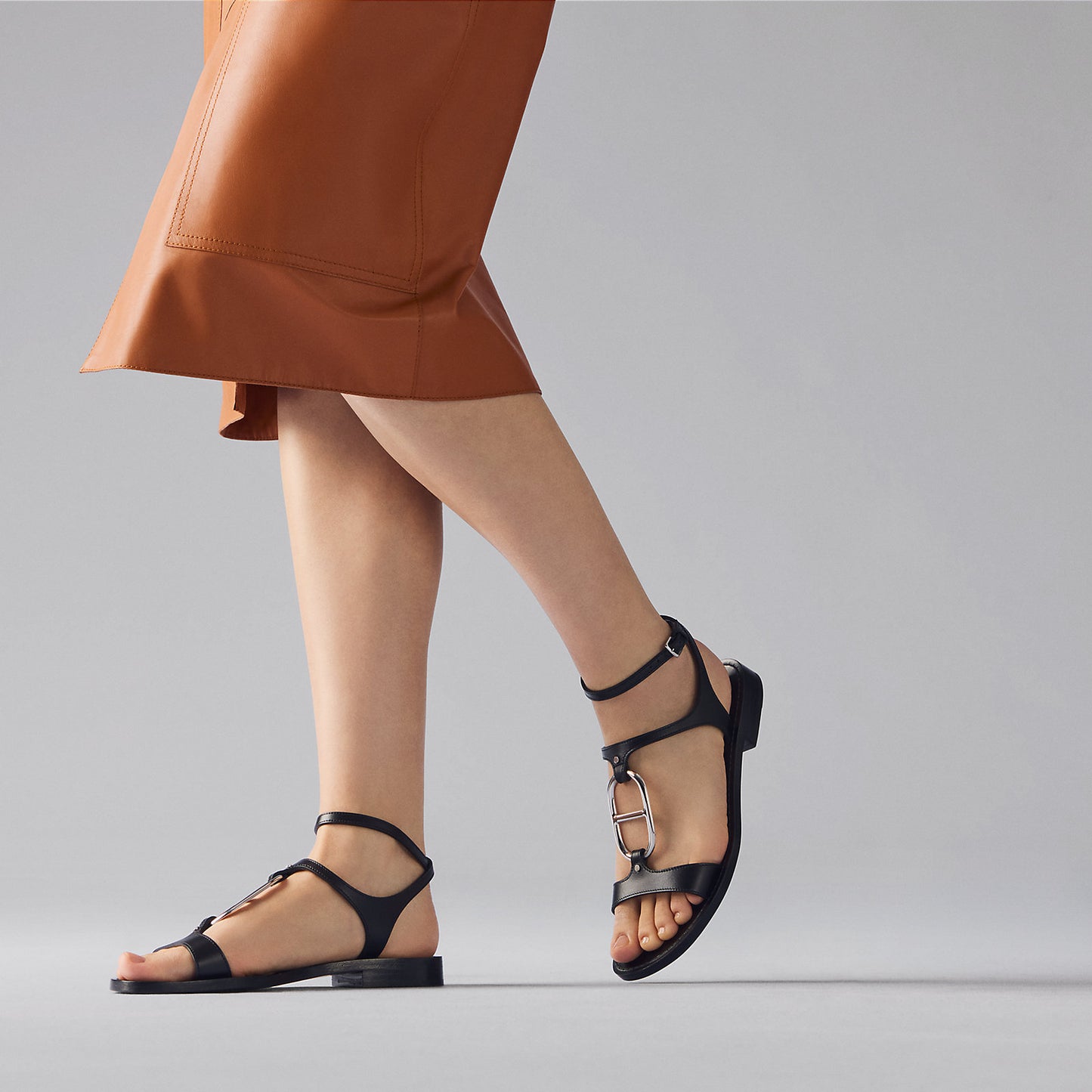 Hermès Marinella sandal 'Noir'