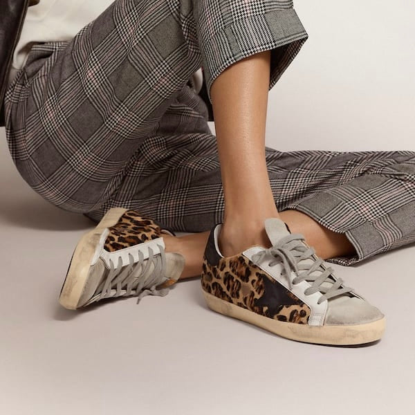Golden Goose Super-Star in leopard print leather (Women's)