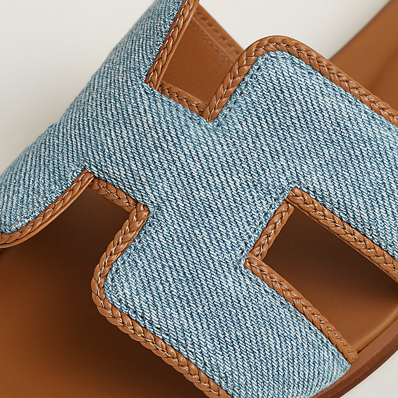Hermès Oran sandal 'Bleu Clair / Naturel'
