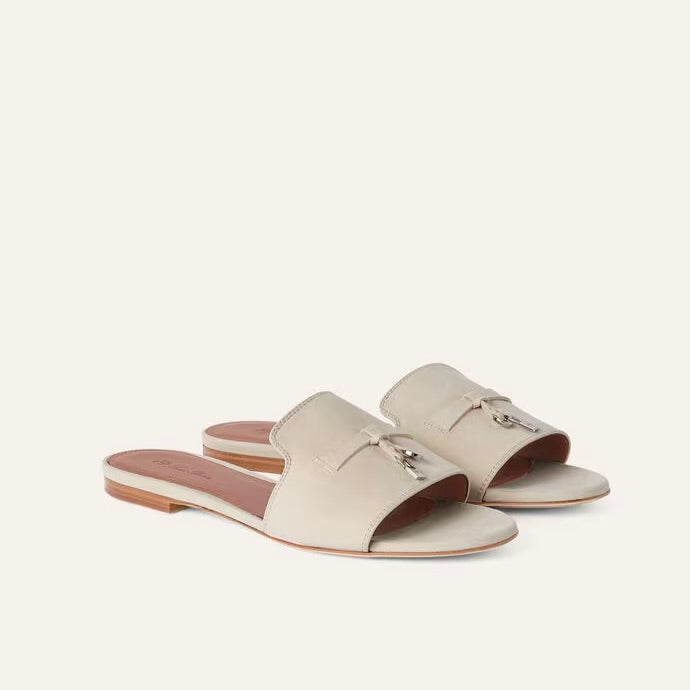 Loro Piana Summer Charms Sandal Pearl Powder (A760)