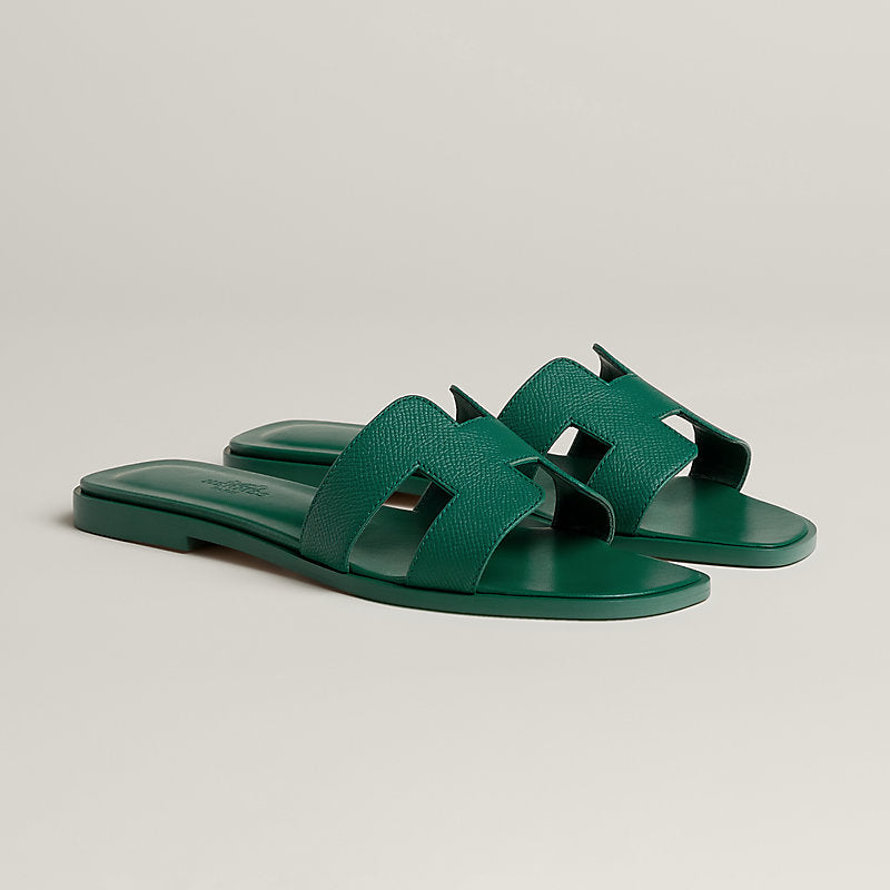 Hermès Oran sandal 'Vert Oyat'